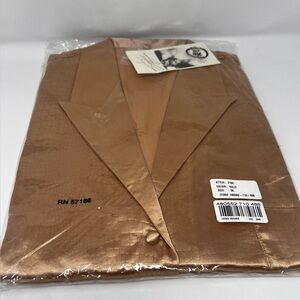 Vtg 80's Suzanne Somers Loungewear Pajamas Set Shirt Pants Gold Size 3X NWT